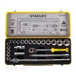 طقم لقم رباط 1/2 بوصة 24 قطعة مشرشرة بالملي STANLEY