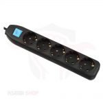 مشترك كهرباء 5 عين أسود بمفتاح 16 أمبير PluGuard