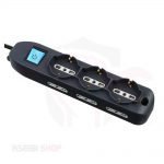 مشترك كهرباء 9 عين أسود بمفتاح 16 أمبير PluGuard