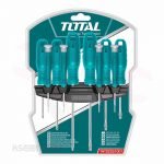 طقم مفكات 10 قطع عادة + صليبة TOTAL موديل THTDC251001