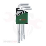 طقم مفاتيح آلن كي مسدس 9 قطع BOSCH موديل 1600A02BX9