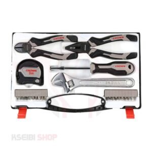 طقم عدة 25 قطعة شنطة بلاستيك CROWN موديل CPHTS-IXA25