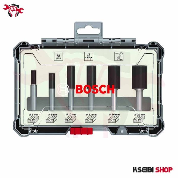 ⁦طقم بنط راوتر 6 مم 6 قطع BOSCH موديل Trim and Edging Router Bit Set⁩ - الصورة ⁦2⁩