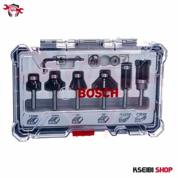 ⁦طقم بنط راوتر 6 مم 6 قطع BOSCH موديل Trim and Edging Router Bit Set⁩ - الصورة ⁦3⁩