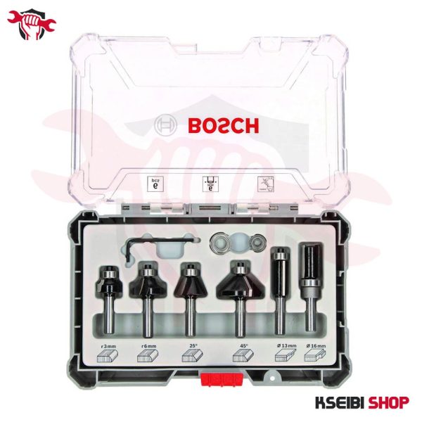 ⁦طقم بنط راوتر 8 مم 6 قطع BOSCH موديل Trim and Edging Router Bit Set⁩ - الصورة ⁦3⁩