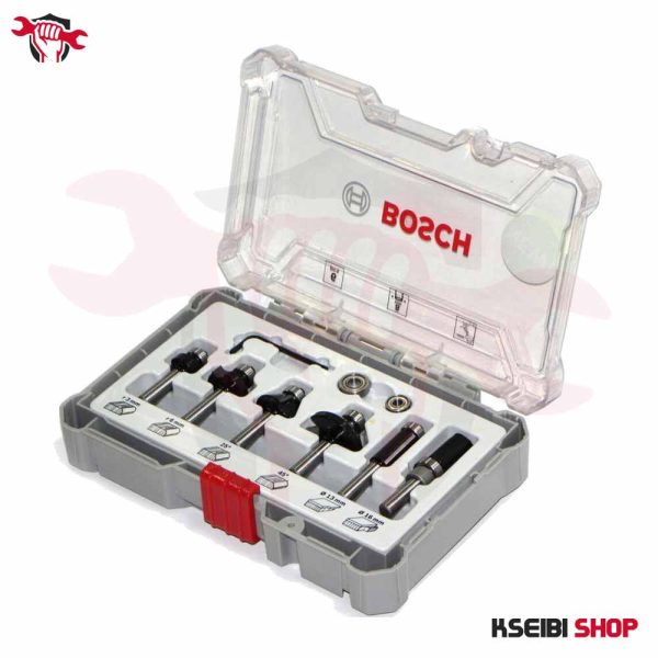 ⁦طقم بنط راوتر 8 مم 6 قطع BOSCH موديل Trim and Edging Router Bit Set⁩ - الصورة ⁦5⁩