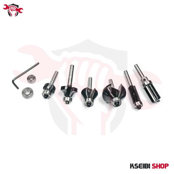 ⁦طقم بنط راوتر 8 مم 6 قطع BOSCH موديل Trim and Edging Router Bit Set⁩ - الصورة ⁦7⁩