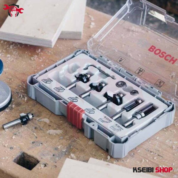 ⁦طقم بنط راوتر 8 مم 6 قطع BOSCH موديل Trim and Edging Router Bit Set⁩ - الصورة ⁦8⁩