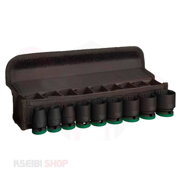 طقم لقم رباط تصادمية 1/2 بوصة 9 قطع بالملي BOSCH موديل PRO Impact Socket Set