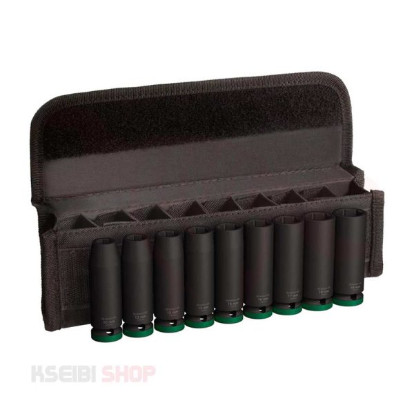 طقم لقم رباط تصادمية طويلة 1/2 بوصة 9 قطع بالملي BOSCH موديل PRO Impact Socket Set