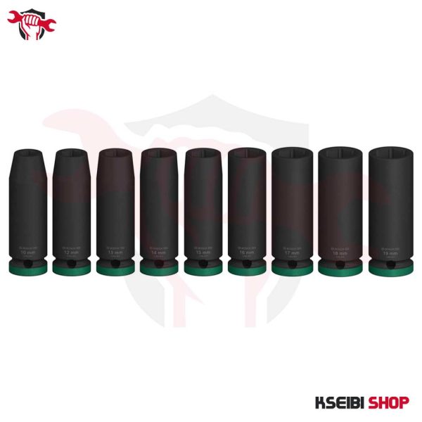 ⁦طقم لقم رباط تصادمية طويلة 1/2 بوصة 9 قطع بالملي BOSCH موديل PRO Impact Socket Set⁩ - الصورة ⁦2⁩