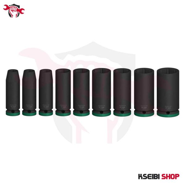 ⁦طقم لقم رباط تصادمية طويلة 1/2 بوصة 9 قطع بالملي BOSCH موديل PRO Impact Socket Set⁩ - الصورة ⁦2⁩