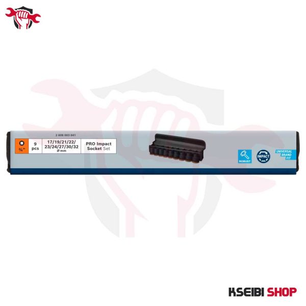 ⁦طقم لقم رباط تصادمية 3/4 بوصة 9 قطع بالملي BOSCH موديل PRO Impact Socket Set⁩ - الصورة ⁦4⁩