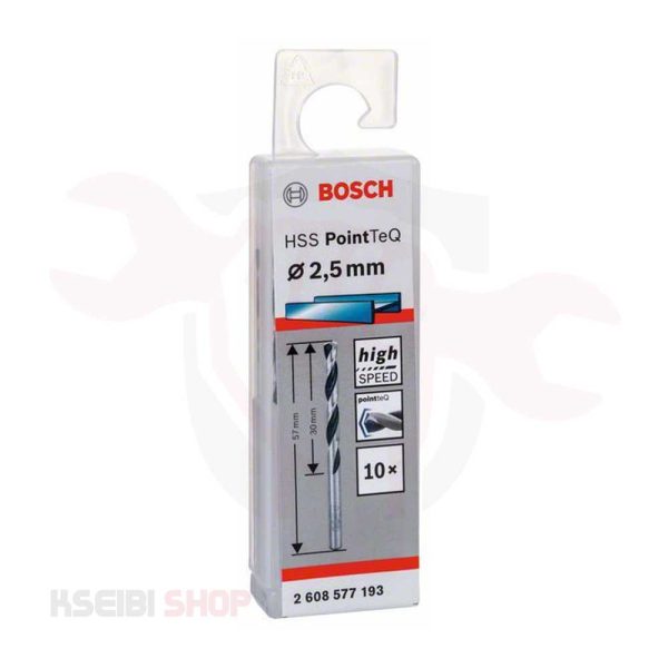 طقم بنط حدادي 10 قطع 2.5 مم HSS من BOSCH موديل PointTeQ