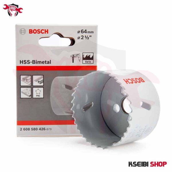 ⁦بنطة منشارية حديد 64 مم BOSCH موديل HSS Bi-Metal⁩ - الصورة ⁦3⁩