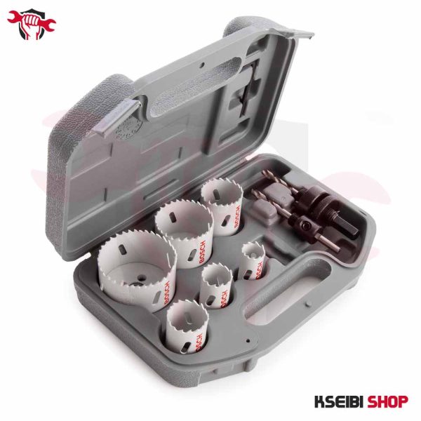 ⁦طقم بنط منشارية للمعادن 9 قطع BOSCH موديل HSS Bi-metal Holesaw Set⁩ - الصورة ⁦2⁩