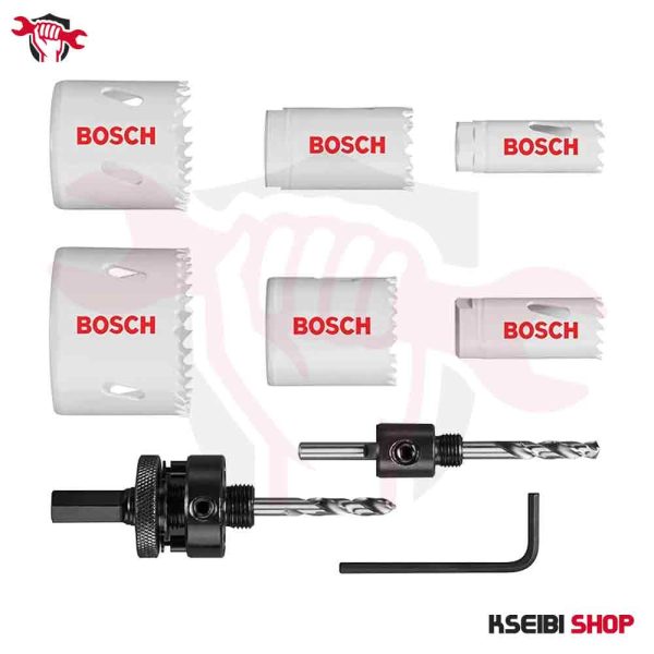 ⁦طقم بنط منشارية للمعادن 9 قطع BOSCH موديل HSS Bi-metal Holesaw Set⁩ - الصورة ⁦4⁩