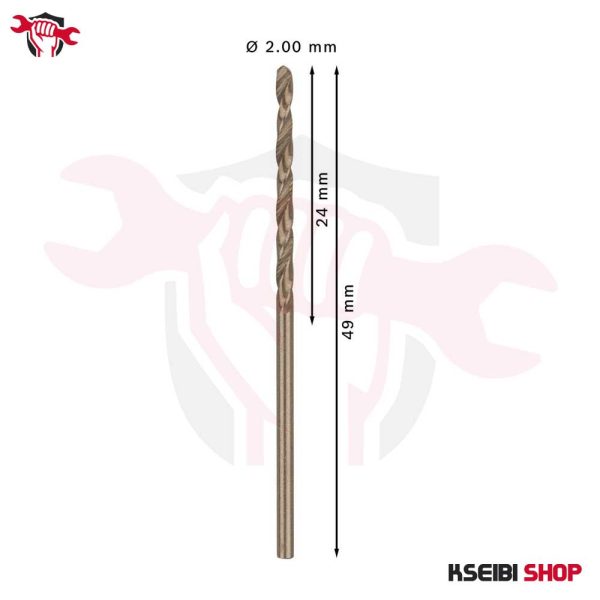 ⁦طقم بنط حدادي كوبلت 10 قطع 2 مم HSS-CO من BOSCH موديل PRO Stainless Steel⁩ - الصورة ⁦2⁩