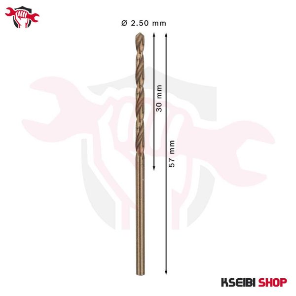 ⁦طقم بنط حدادي كوبلت 10 قطع 2.5 مم HSS-CO من BOSCH موديل PRO Stainless Steel⁩ - الصورة ⁦3⁩