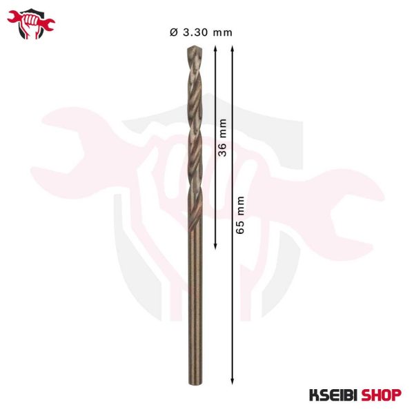 ⁦طقم بنط حدادي كوبلت 10 قطع 3.3 مم HSS-CO من BOSCH موديل PRO Stainless Steel⁩ - الصورة ⁦3⁩