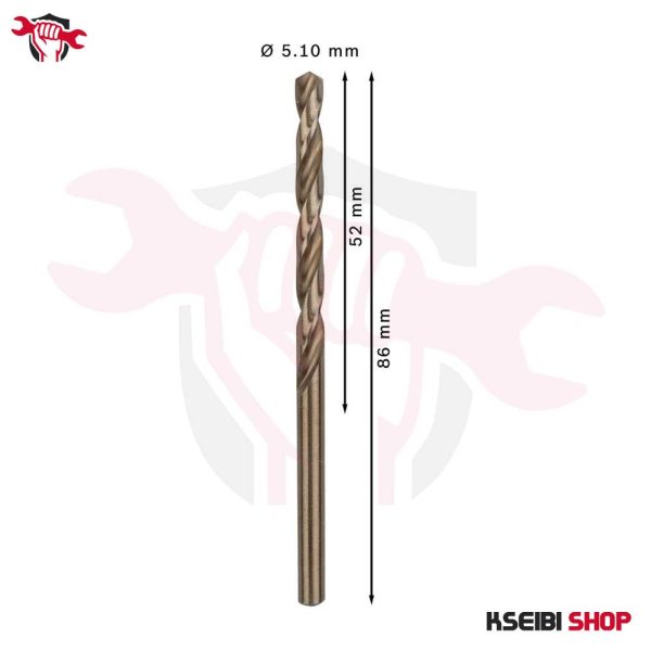 ⁦طقم بنط حدادي كوبلت 10 قطع 5.1 مم HSS-CO من BOSCH موديل PRO Stainless Steel⁩ - الصورة ⁦3⁩