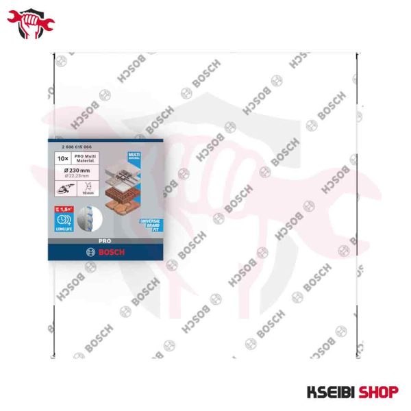 ⁦صينية ألماظ خرسانة وحوائط 9 بوصة تربو 10 قطع BOSCH موديل 2608615066⁩ - الصورة ⁦2⁩