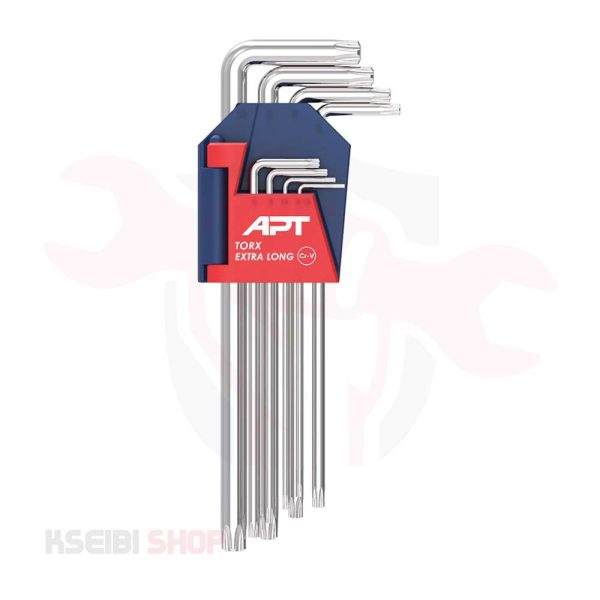 طقم مفاتيح آلن كي نجمة طويل 9 قطع أكثر طولا APT موديل AH551521-9