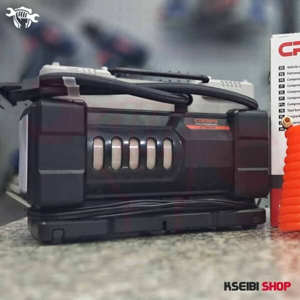 ⁦كمبروسر 12 فولت 2 بستم مزود بكشاف CROWN موديل CT36126⁩ - الصورة ⁦3⁩