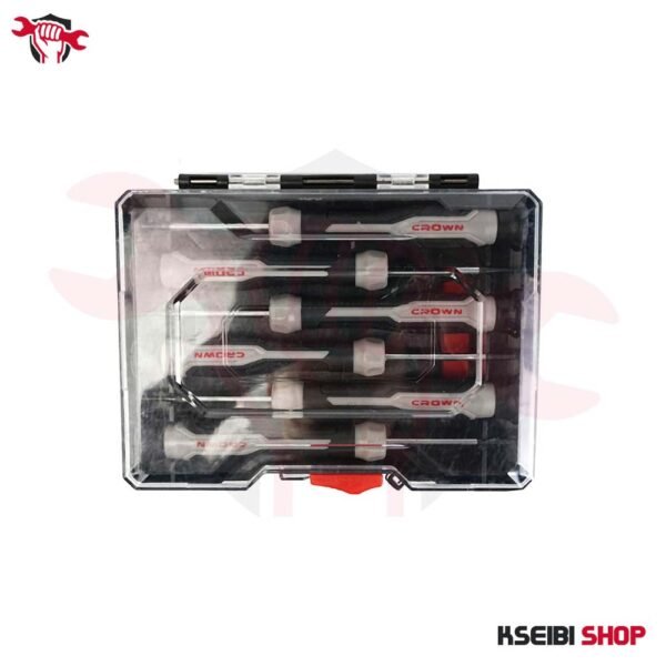⁦طقم مفكات إلكترونيات نجمة 6 قطع CROWN موديل CPHDP-ATX6⁩ - الصورة ⁦2⁩