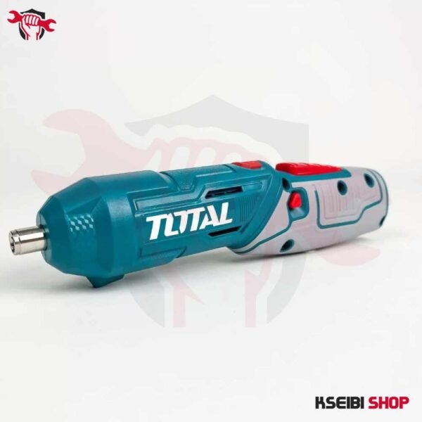 ⁦مفك بطارية 4 فولت + طقم بنط 24 قطعة TOTAL موديل TSDLI04425⁩ - الصورة ⁦3⁩