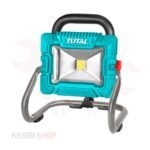 كشاف LED جسم معدن متحرك 20 فولت 2 بطارية وشاحن TOTAL موديل TWLI20258