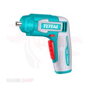 مفك بطارية 4 فولت + طقم سنون 9 قطع TOTAL موديل TSDLI0458