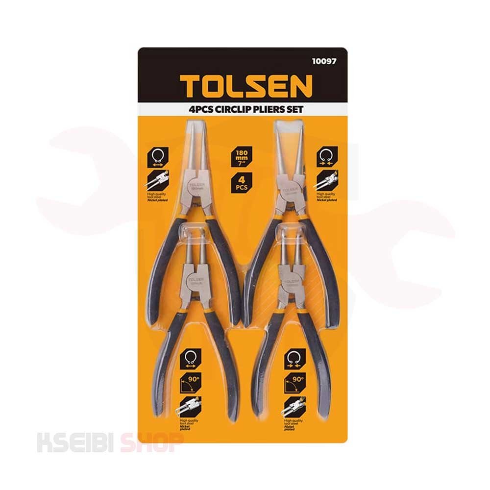 طقم بنس تيل 4 قطع 7 بوصة TOLSEN موديل 10097